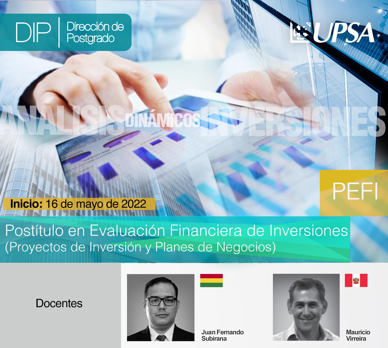 Postítulo en Evaluación Financiera de inversiones (Proyectos de Inversión y Planes de Negocios)