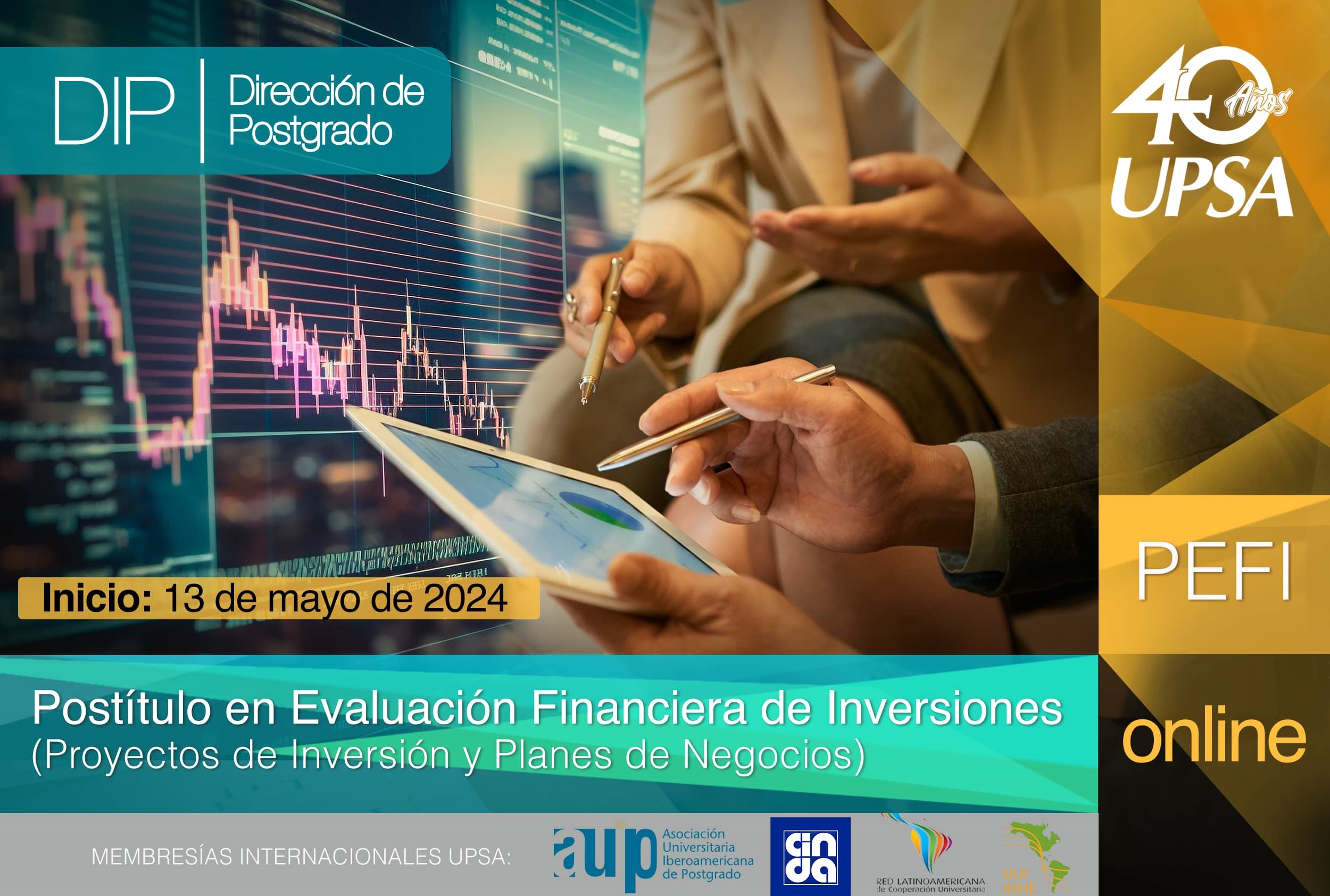 Postítulo en Evaluación Financiera de Inversiones (Proyectos de Inversión y Planes de Negocios)