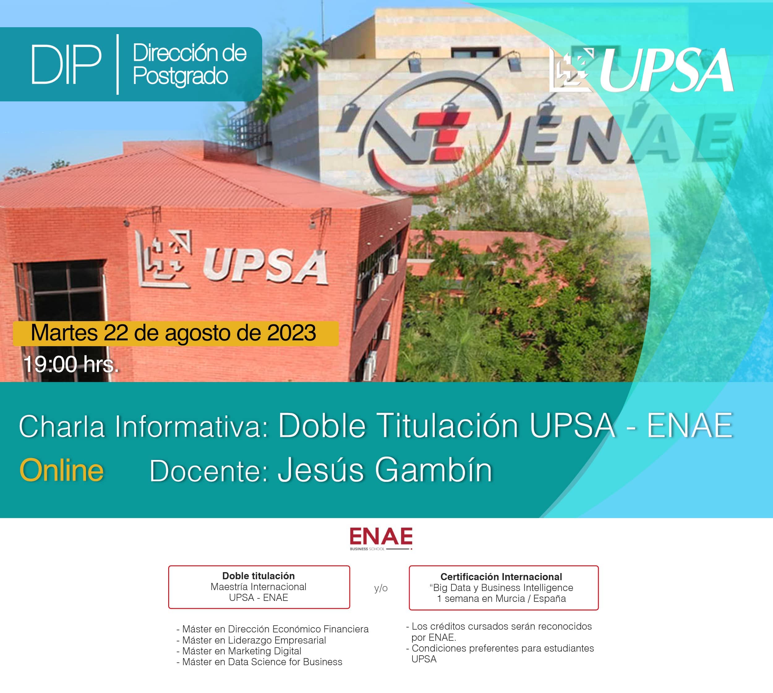 Doble Titulación UPSA - ENAE Business School